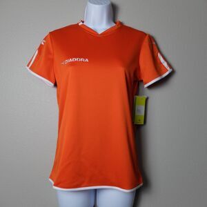 Diadora DiaDry Women's Soccer Valido Orange Jersey Size XS NWT